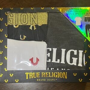 True Religion Gold and Black Loungewear Set